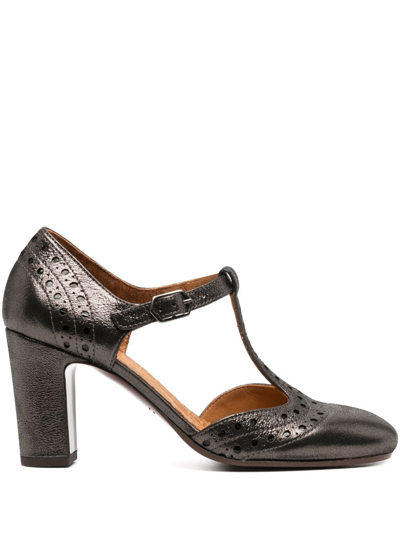 Chie Mihara Wante Laminated Leather Pumps In Black