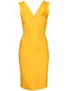 HERVE L LEROUX SWEETHEART-NECKLINE PENCIL DRESS