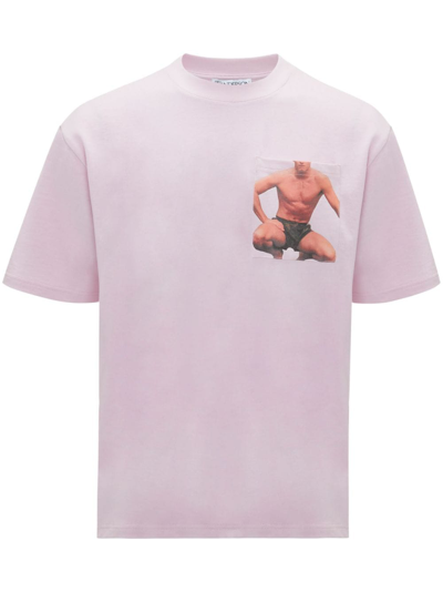 Jw Anderson Chest Pocket T-shirt In Pink