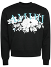 Amiri Floral Logo Graphic Sweatshirt In Black