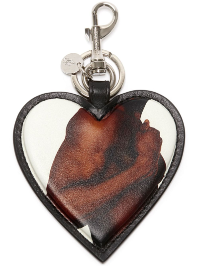Jw Anderson Photograph-print Leather Keyring In Brown