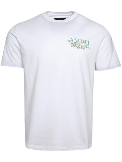 Amiri Logo-print Cotton T-shirt In White