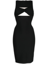 HERVE L LEROUX CUT-OUT BODICE PENCIL DRESS