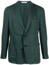 Boglioli Slim-cut Single-breasted Blazer In Green