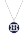 DE BEERS JEWELLERS 18KT WHITE GOLD ENCHANTED LOTUS DIAMOND AND ENAMEL NECKLACE