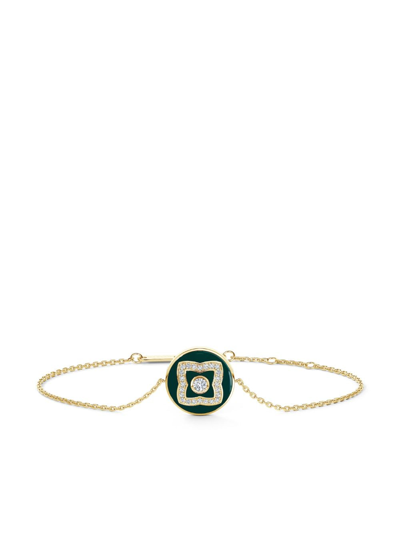 De Beers Jewellers Yellow Gold And Diamond Enchanted Lotus Pendant Necklace In Green