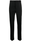 ALEXANDER MCQUEEN SATIN-TRIMMED TAILORED TROUSERS