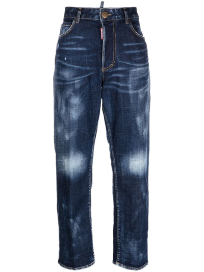 Dsquared2 Straight-leg Jeans In Navy Blue