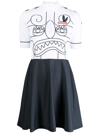 Charles Jeffrey Loverboy Graphic-print Contrast Dress In White