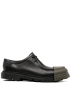 Camper Junction Contrast Derby Shoes In Black