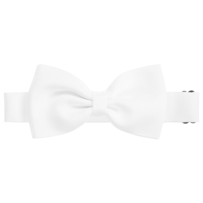 Milledeux Kids' Boys White Bow Tie (10cm)