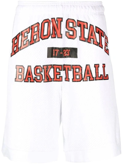 Heron Preston Logo-print Basketball Shorts In White