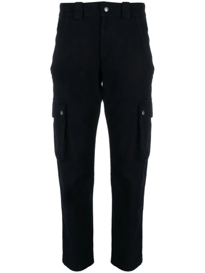 Isabel Marant Flap-pocket Cropped Trousers In Black