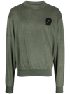 Youths In Balaclava Green Patch Sweatshirt In Green