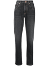 Brunello Cucinelli Straight-leg Cropped Jeans In 灰色