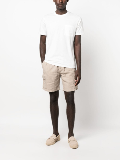 Vilebrequin Pocket-embroidered Relaxed-fit Organic Cotton-jersey T-shirt In 白色