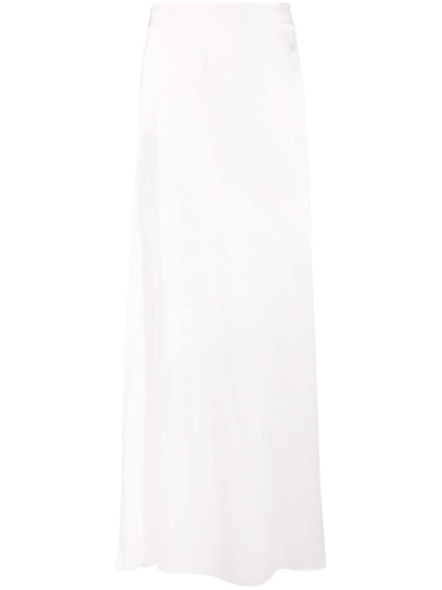 Fabiana Filippi High-waisted Satin Maxi Skirt In White
