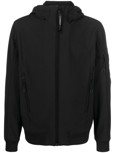 C.P. COMPANY LENS-DETAIL ZIP-UP HOODED JACKET