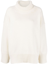 Chloé + Net Sustain Recycled-cashmere Turtleneck Sweater In Neutrals