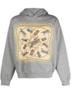Bally Cotton Sweatshirt With Graphic Print In Grey