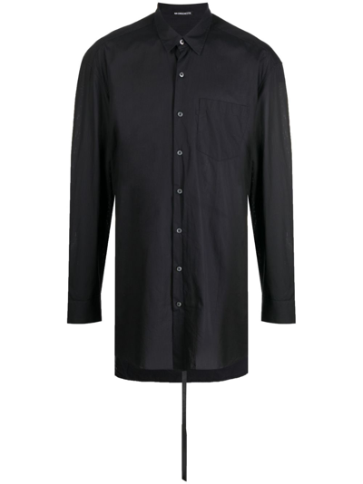 Ann Demeulemeester Cesar Long-sleeve Poplin Shirt In Black