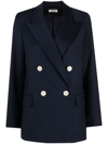 Zadig & Voltaire View Double Breasted Jacket In Blue