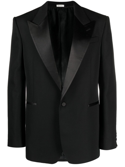 Alexander Mcqueen Single-breasted Suit Jacket In Black