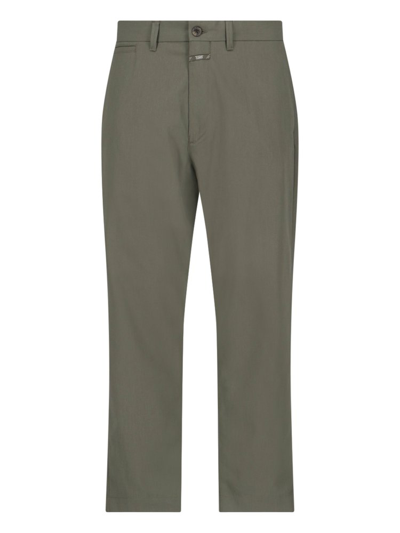 Closed Straight Leg Trousers In Green