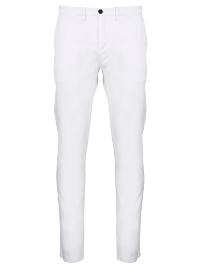 Department 5 Mike Logo Patch Slim Fit Trousers In White