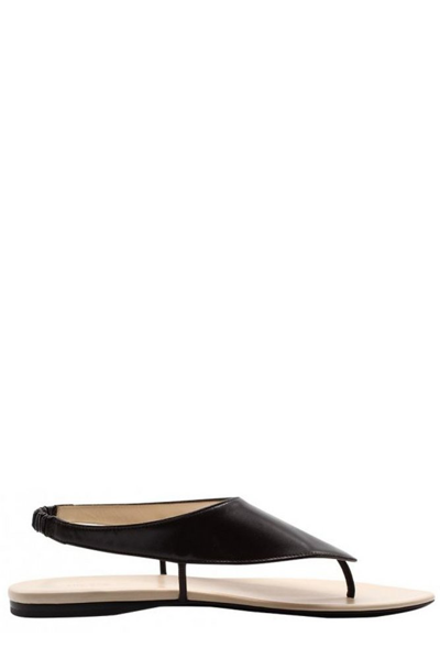 The Row Ravello Thong Sandal In Brown