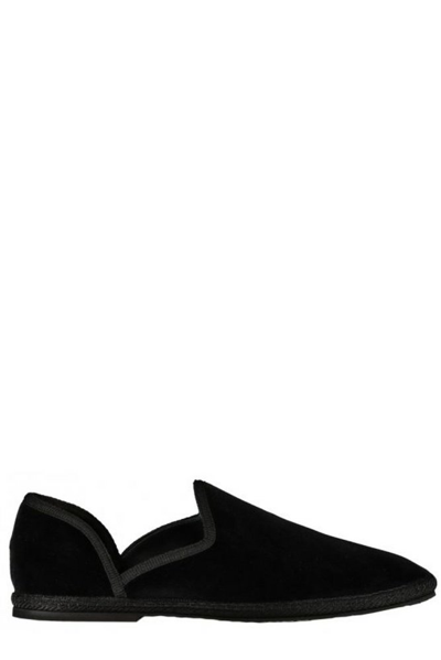 The Row Friulane Velvet Loafers In Black