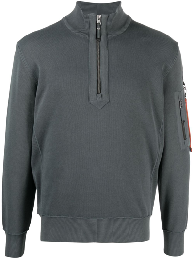 Parajumpers Scoe Logo-patch Knit Sweatshirt In Grey | ModeSens