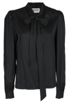MOSCHINO MOSCHINO PUSSY BOW SATIN BLOUSE