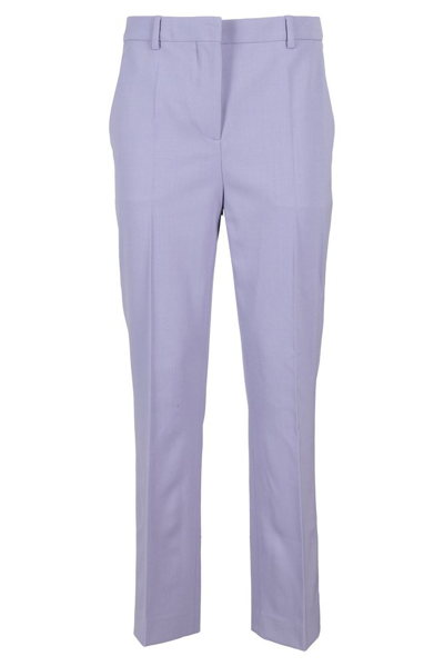 Moschino Tailored Cropped Trousers In Purple