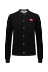 COMME DES GARÇONS PLAY COMME DES GARÇONS PLAY LOGO EMBROIDERED BUTTONED CARDIGAN