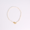 Joey Baby 18k Gold Plated Freshwater Pearls -jackie Essential Pearl Necklace L20" For Women In Gold