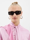 Dior Signature S9u Acetate Rectangle Sunglasses In Shiny Black