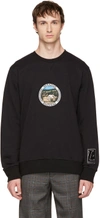 LANVIN Black 'Paradise' Patch Sweatshirt