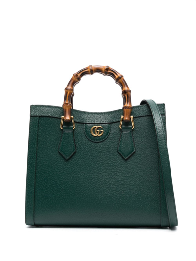 Gucci Logo-plaque Shoulder Bag In Green