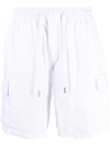 VILEBREQUIN LOGO-PATCH LINEN SHORTS