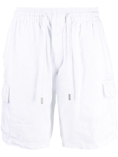 Vilebrequin Logo-patch Linen Shorts In White