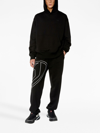 DIESEL LOGO-EMBROIDERED COTTON TRACK PANTS