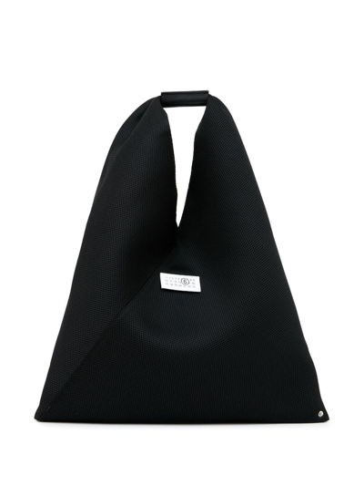 Mm6 Maison Margiela Japanese Logo-patch Tote Bag In Black
