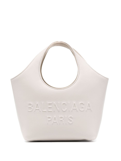 Balenciaga Mary-kate Xs Tote Bag In 9914 Nacre