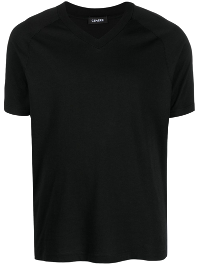 Cenere Gb Short-sleeve Cotton T-shirt In Black