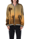 Blue Sky Inn Palms Souvenir Bomber Jacket In Palm Beige