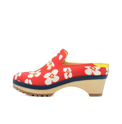 Jax And Bard Viola Floral Clog In Pholxy Red