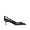 Valentino One Stud 40mm Leather Pumps In Black