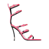 Versace Pin-point 120mm Strappy Sandals In Pink