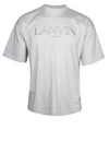 LANVIN OVERSIZE T-SHIRT TEE IN MASTIC COLOR COTTON,8feda272-47cd-4f33-b678-d4aeda2ad7a2